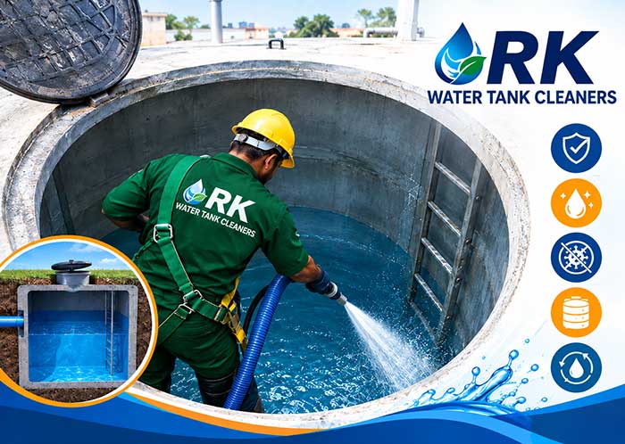 Water tank cleaning