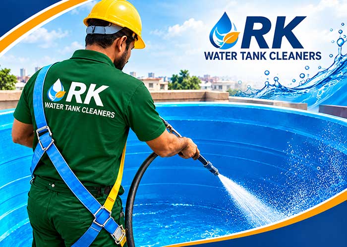 Water tank cleaning